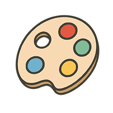 Color palette icon representing visual language