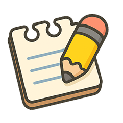 Illustrated notebook icon for user flows and wireframes
